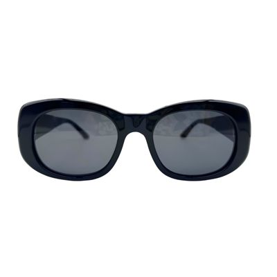 Óculos de sol com armação preta 38 em acetato preto