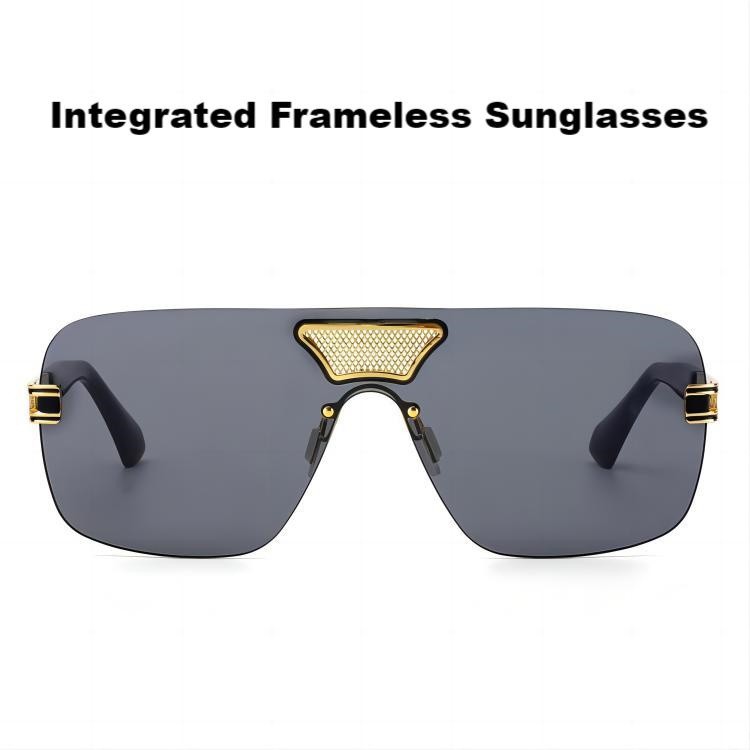 Óculos de Sol Quadrados de Metal e Acetato